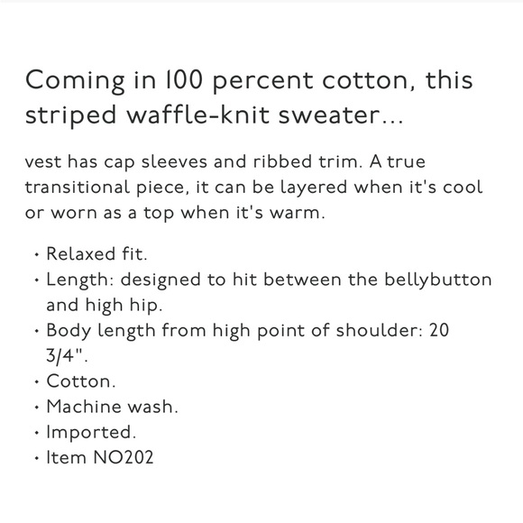 Madewell Waffle Knit Sweater Vest in Stripe - Size Small - Picture 4 of 9